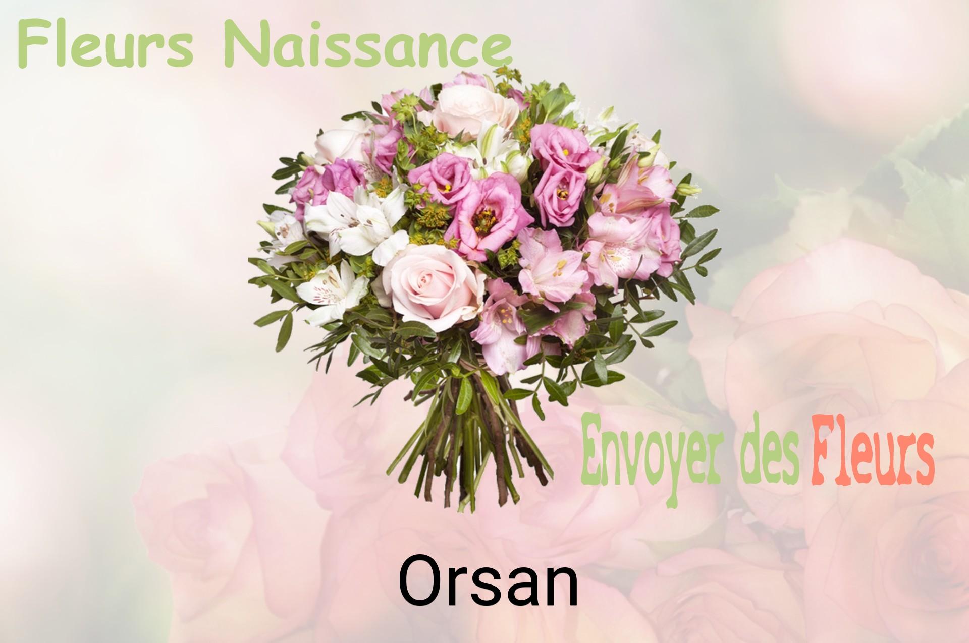 Bouquet de fleurs de naissance livré à Orsan